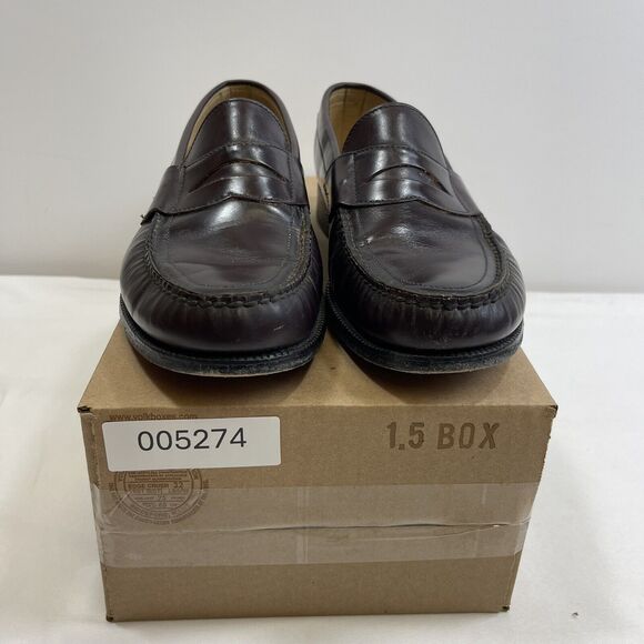 SAS Leather Penny Loafers Men's 11 Brown Pinch Apron Round Toe Slip On Shoes - Picture 9 of 9